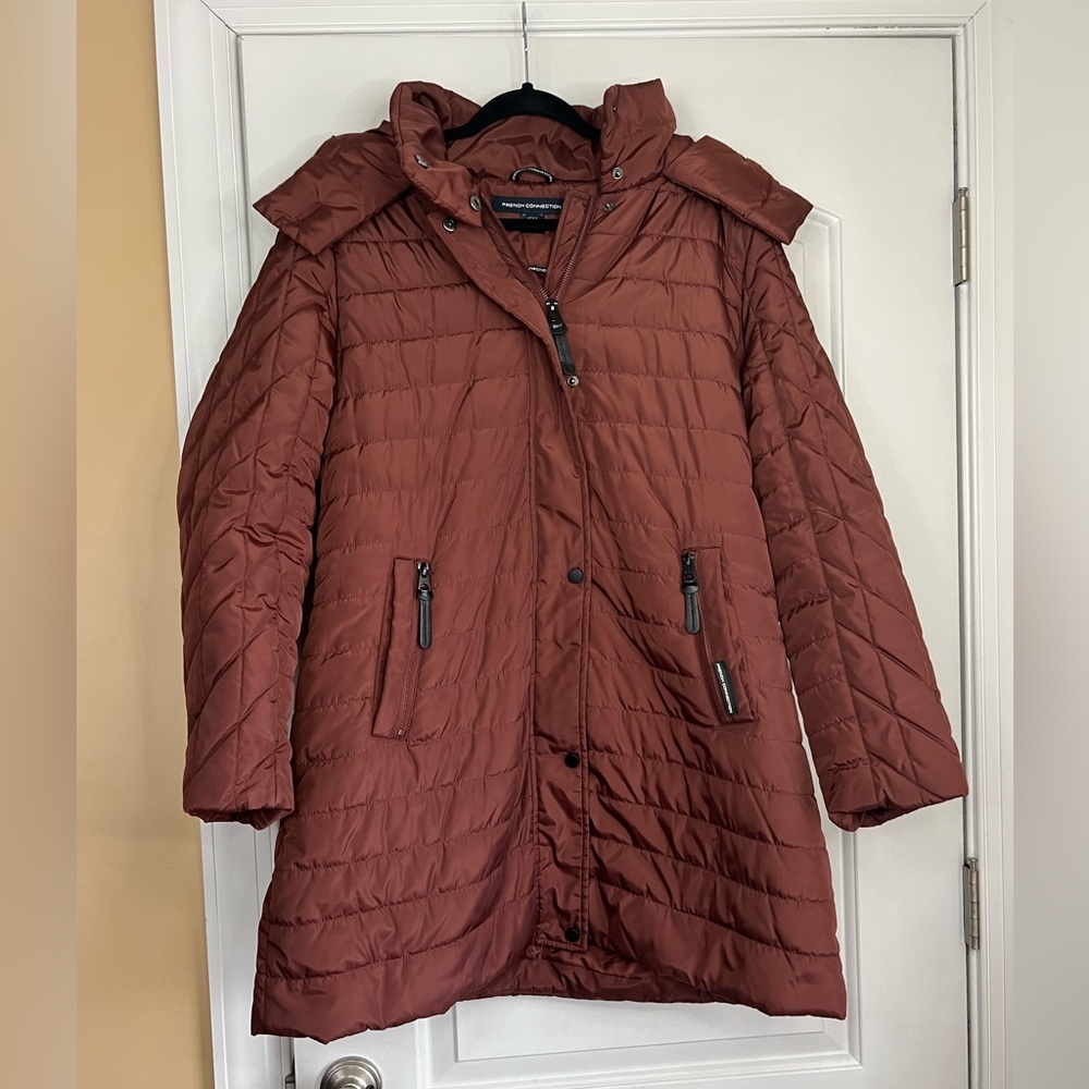 Womens French Connection Quilted Barn Jacket